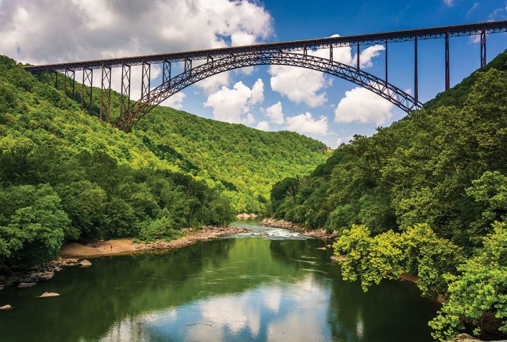 The New River Gorge Bridge Seen From Fayette Station Road At The New River Gorge National River West Virginia 1