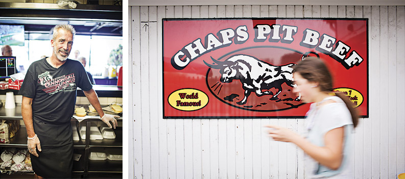 Bob Creager of Chaps, a scene from Chaps Pit Beef.