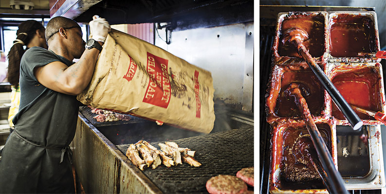 Grilling at Chap’s Pit Beef, sauces at Big Bad Wolf’s Grilling at Chap's Pit Beef, sauces at Big Bad Wolf's