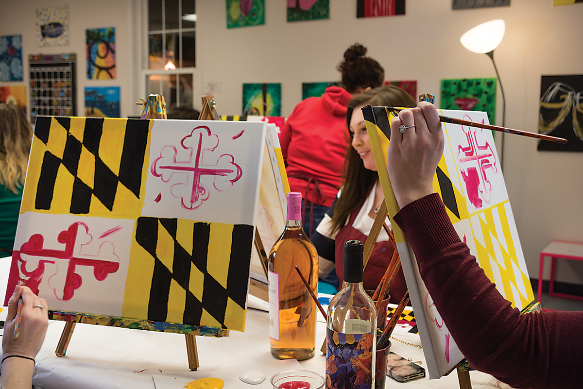 Wineandpaint nights are a growing trend in Baltimore Baltimore Magazine