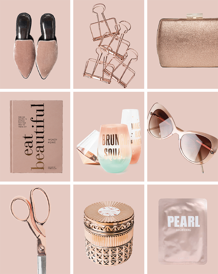 Rose gold grid