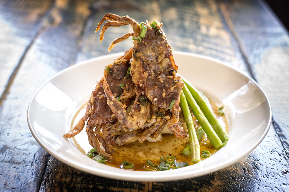 Soft-shell crabs at Captain James Landing