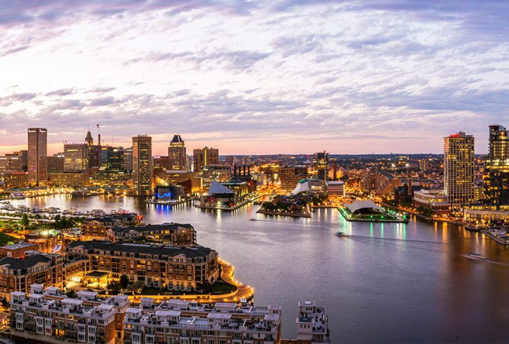 Baltimore Harbor Sunset Panorama 1800X600 High2