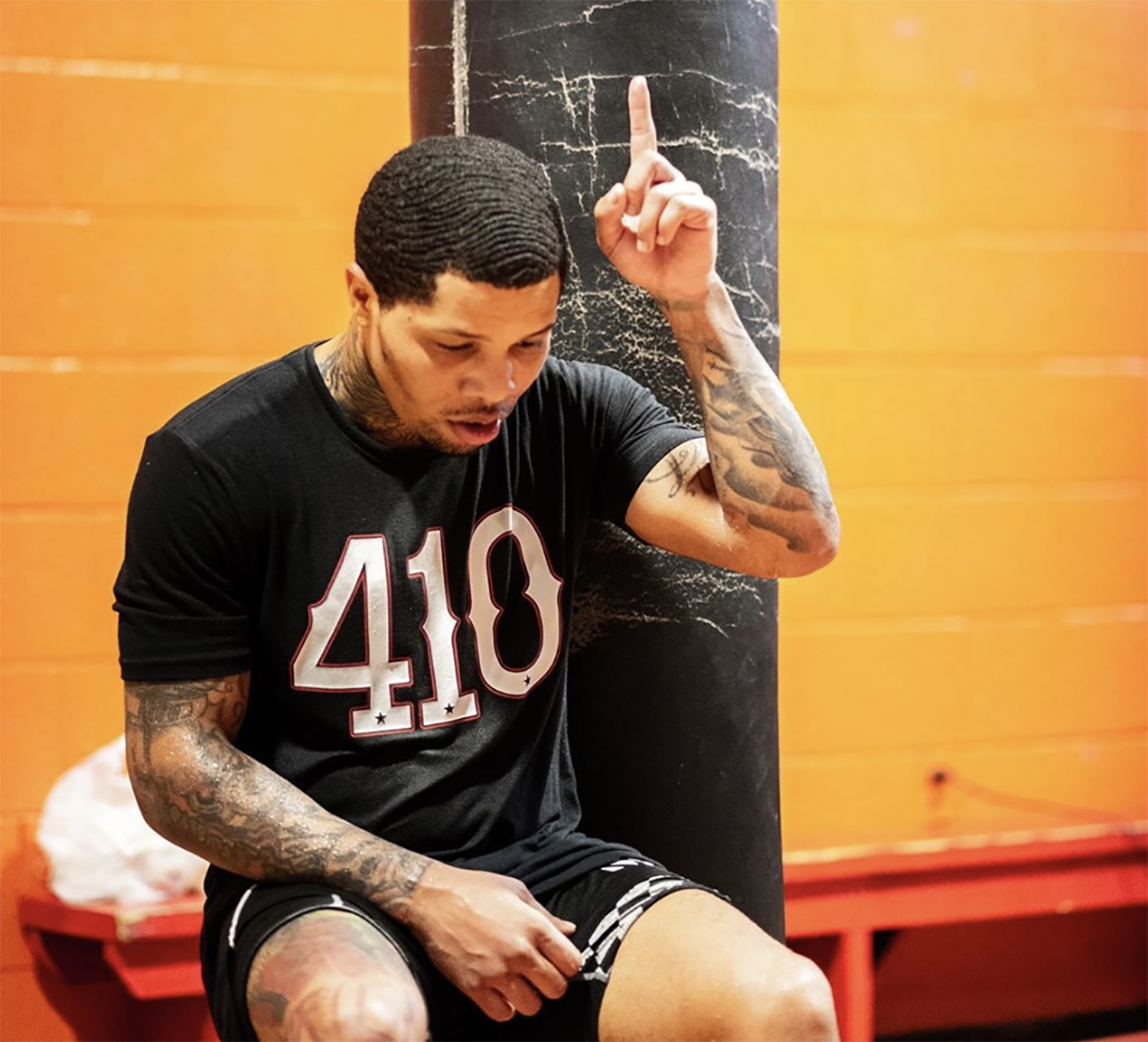 Gervonta Davis's custom Human Made boxing shorts 💜 Photo: @k.pm /  @kingryan