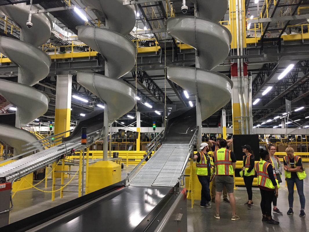 inside amazon warehouse tour