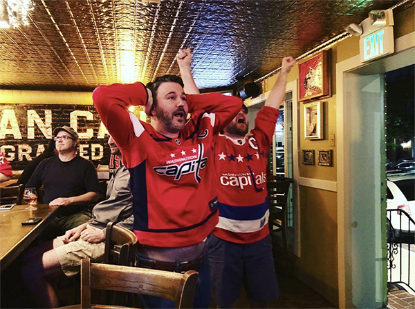 caps celebrating