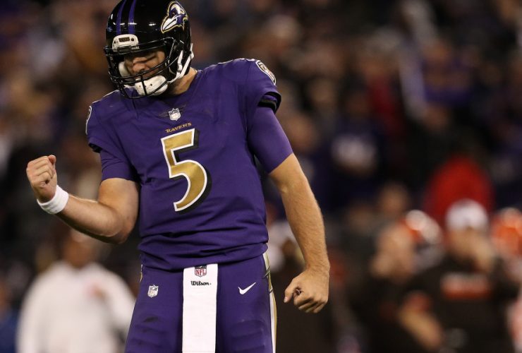 Fr Joe Flacco Celebrates