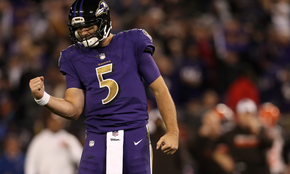 Fr Joe Flacco Celebrates