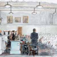 Porter courtroom sketch