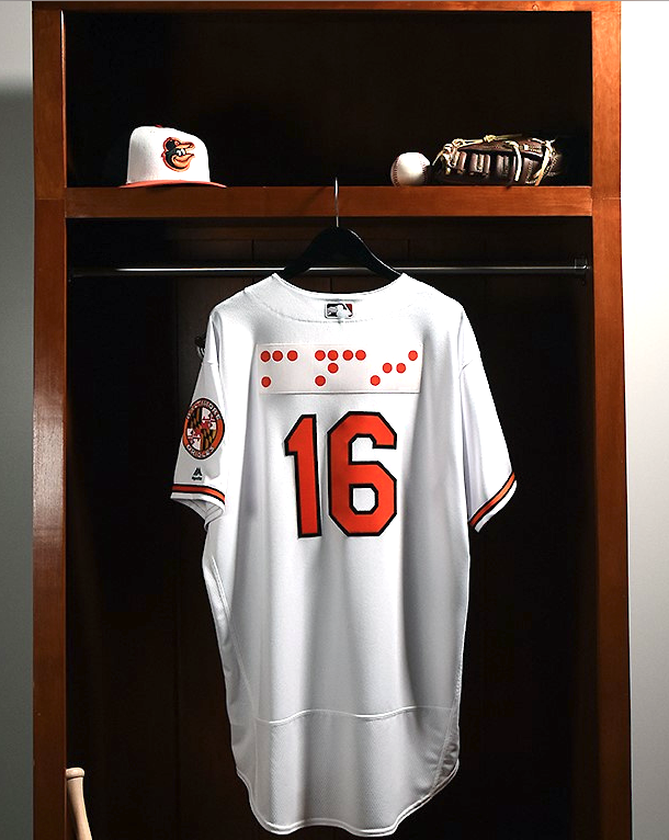 baltimore orioles braille jersey