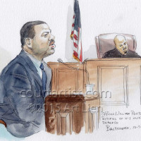 William Porter testify sketch