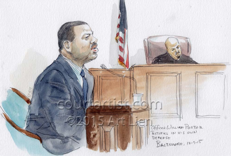 William Porter testify sketch