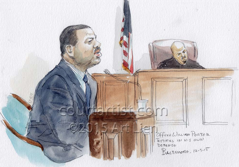 William Porter testify sketch