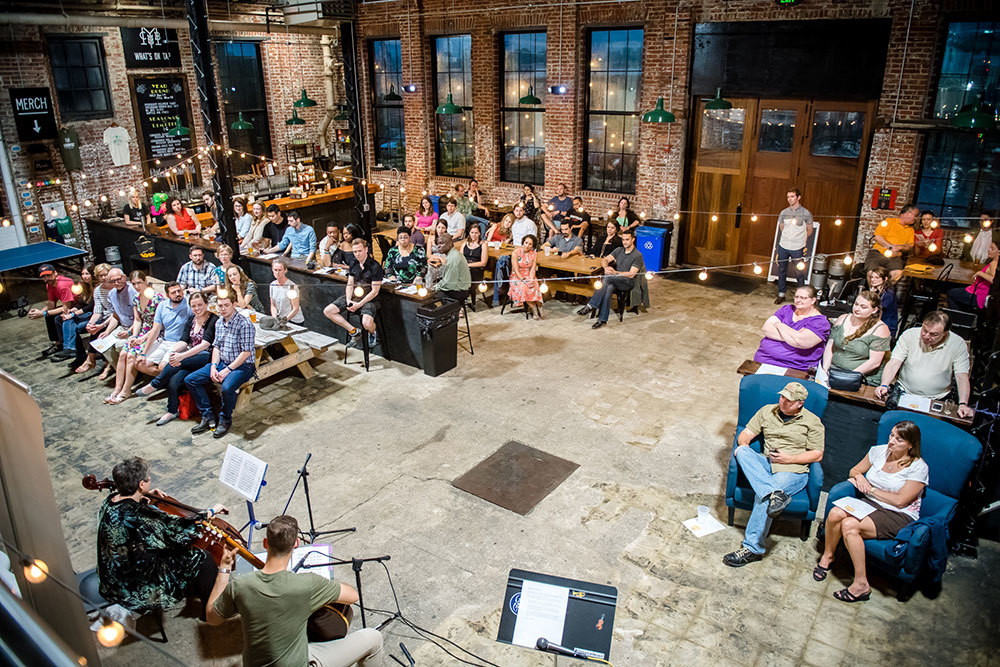 James Lowe and Terry Shirley-Quirk perform during a sold-out Bach in the Brewery concert at Monument City Brewing Company.