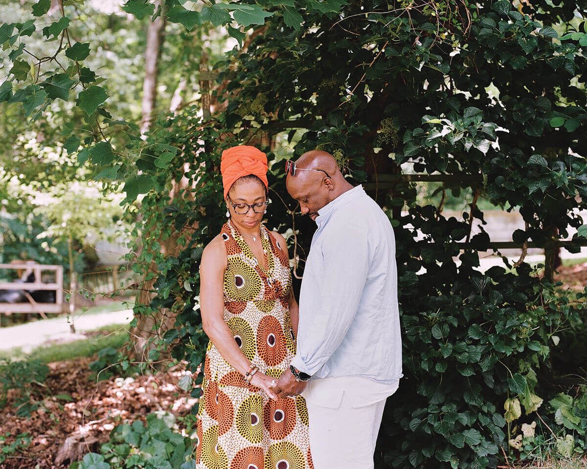 The Thomases on their family land in Cockeysville.