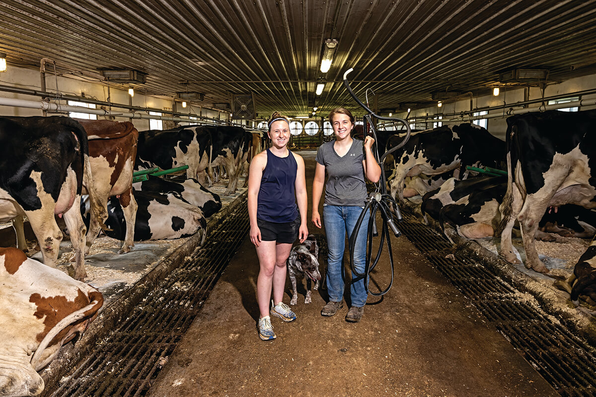 Two Sisters Become the Next Generation to Milk Cows at Broom's