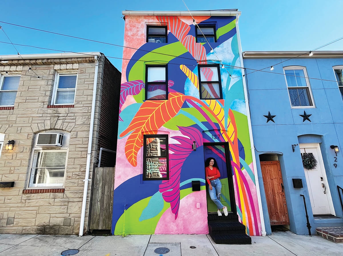 Art Space: Jaz Erenberg's Lush, Tropical House Mural is a Pick-Me