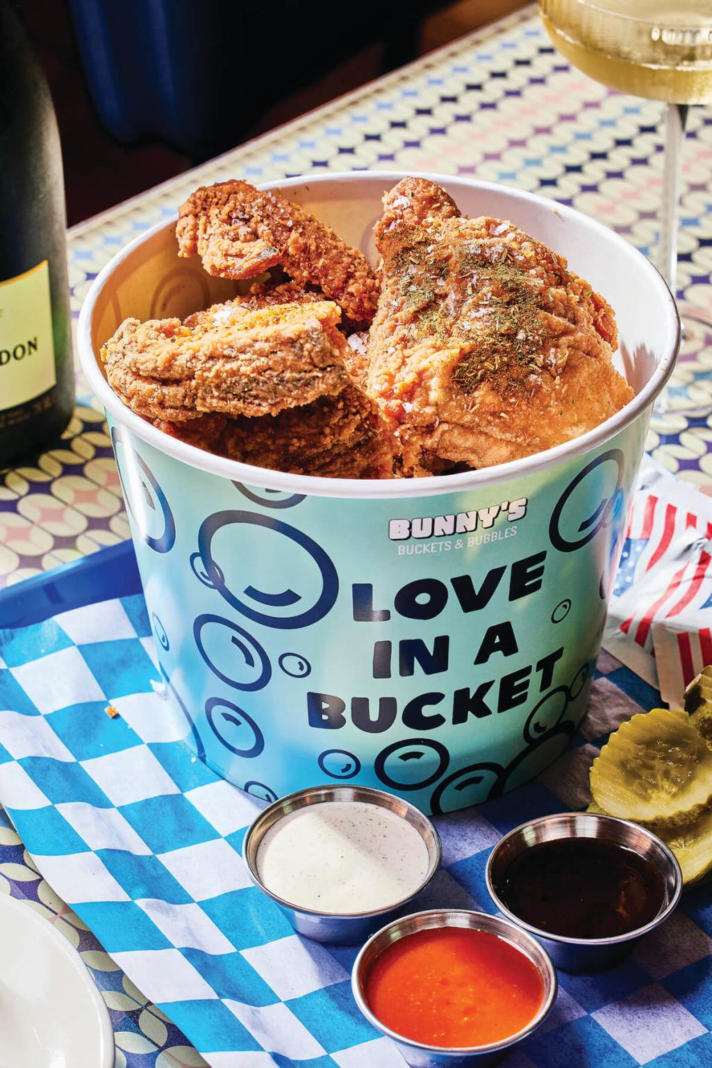 Review Bunny’s, Buckets & Bubbles Offers Fun Food in Fells Point