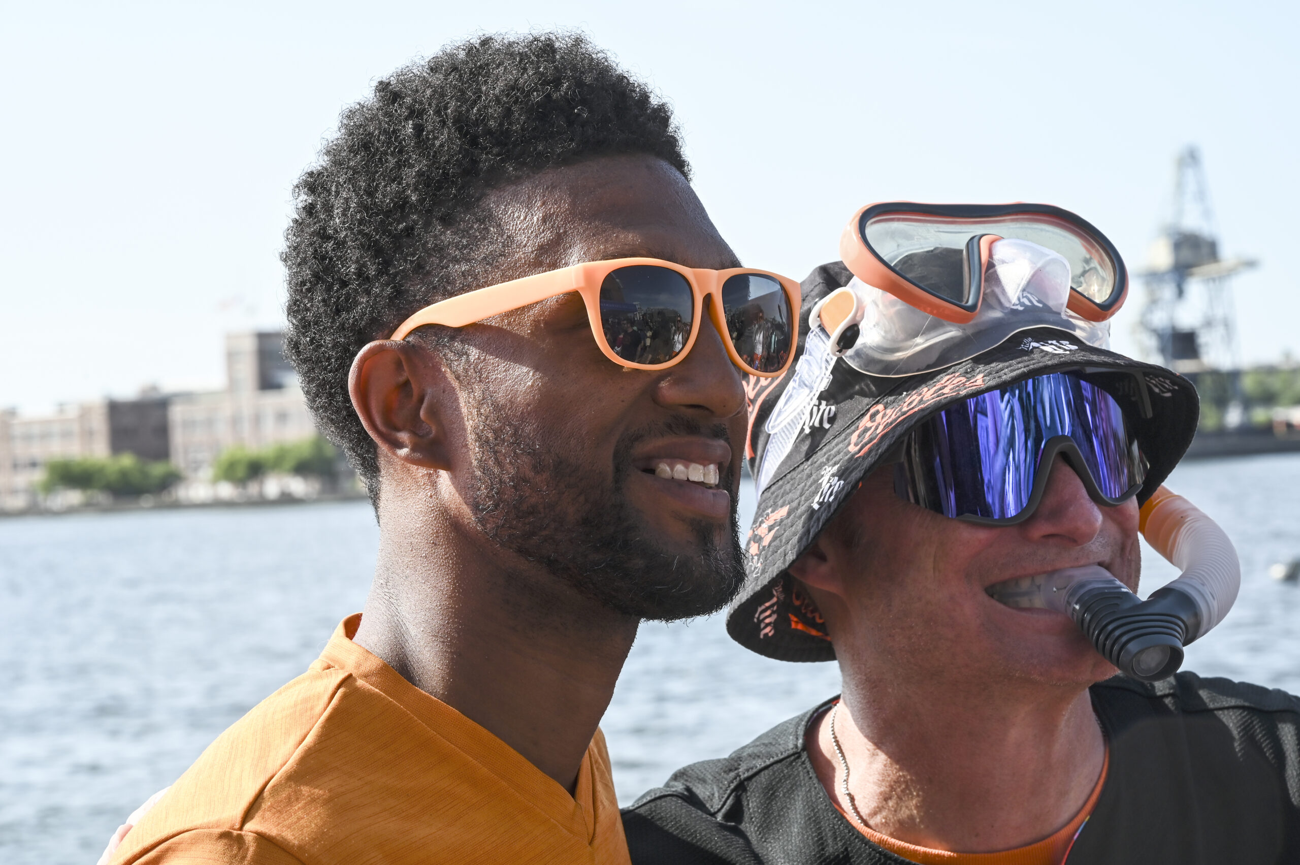 Mayor Brandon Scott and Baltimore summer icon Mr. Splash prepare for the plunge