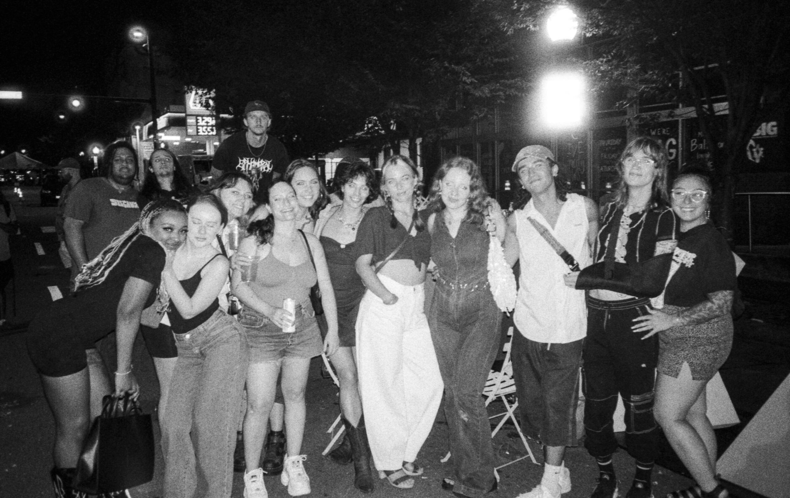 An Artscape 3 a.m. crew in front of 1722 on Sunday morning