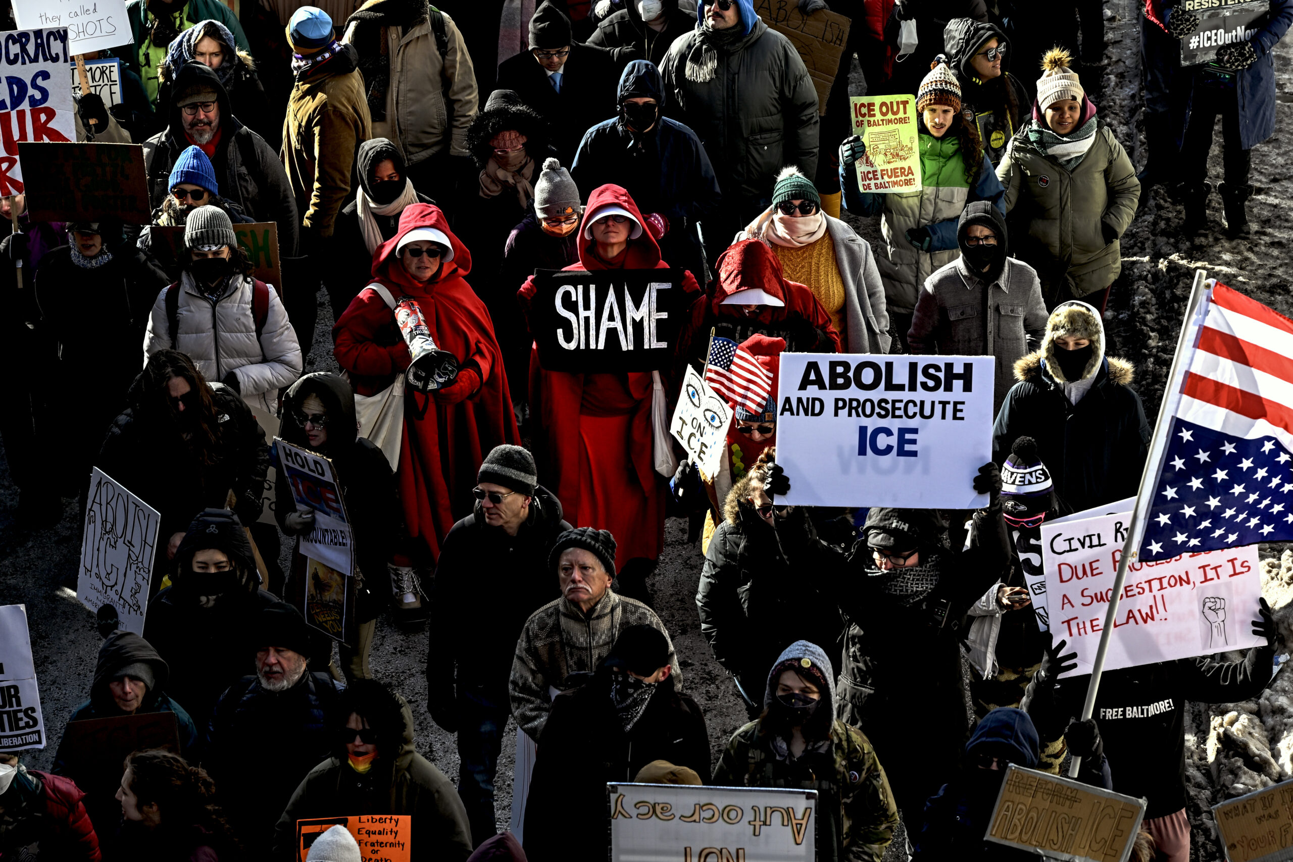 Hundreds turned out for Baltimore's participation in a nationwide General Strike.