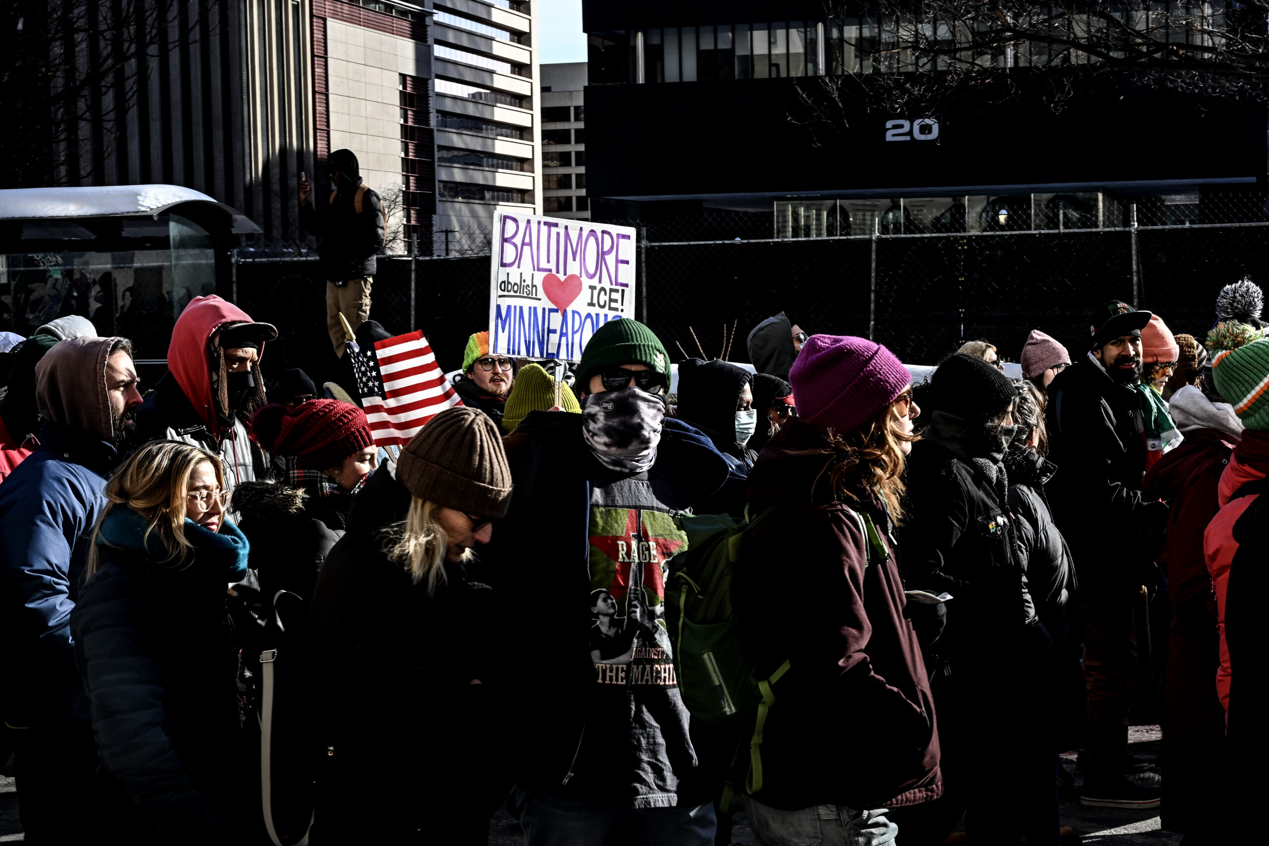 Hundreds turned out for Baltimore's participation in a nationwide General Strike.