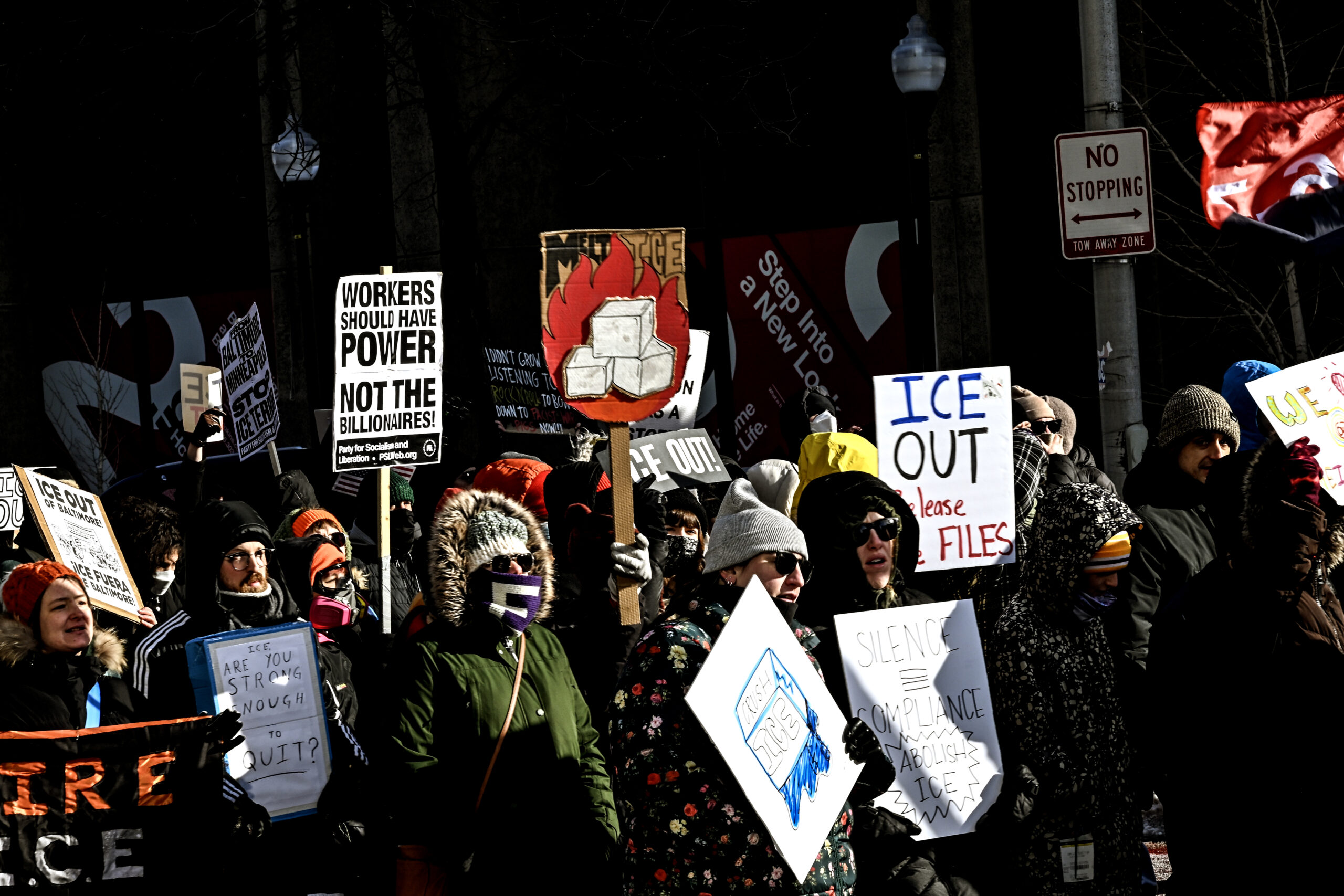 Hundreds turned out for Baltimore's participation in a nationwide General Strike.