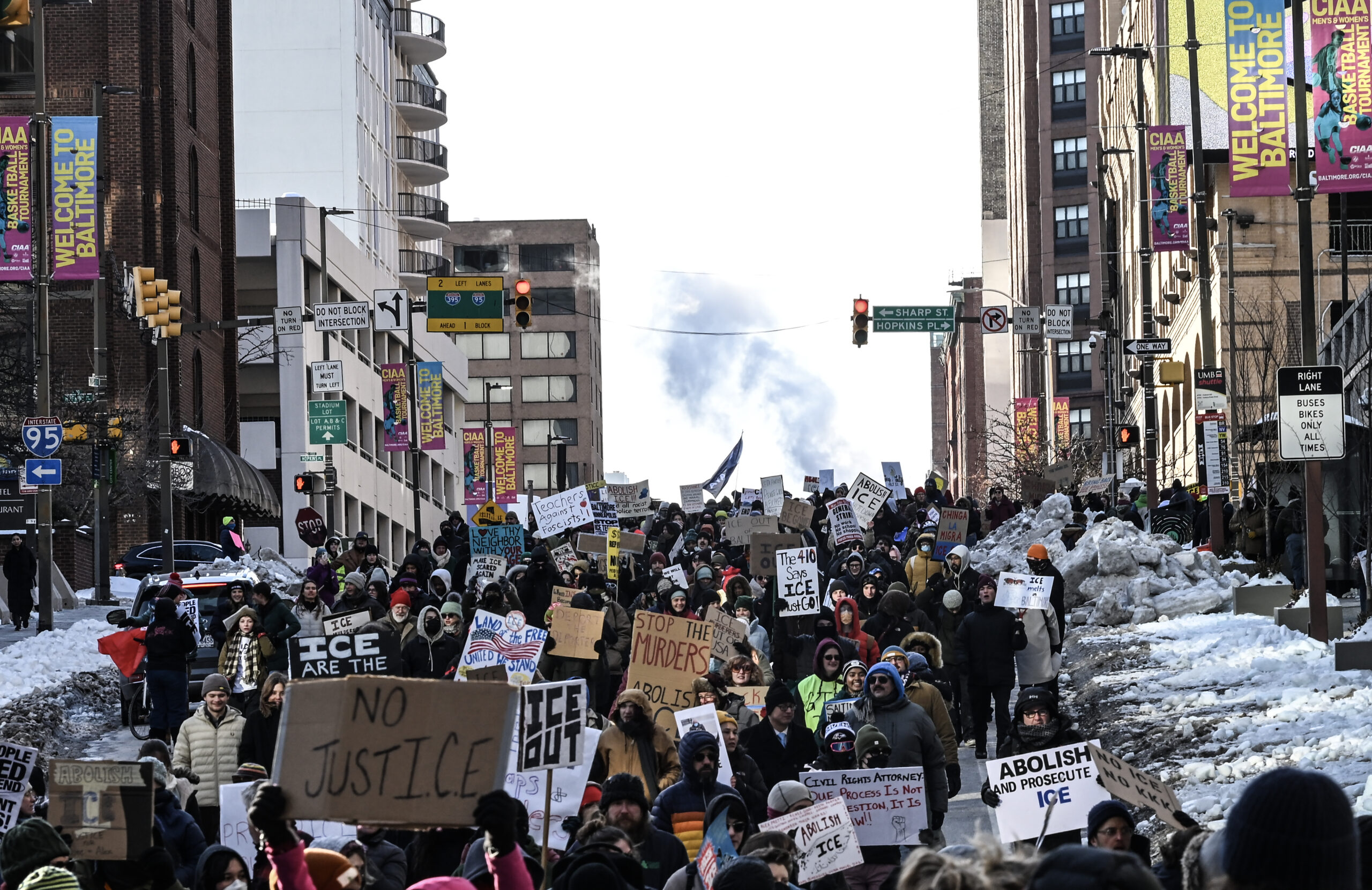 Photos: Baltimoreans Join National Shutdown to Protest ICE