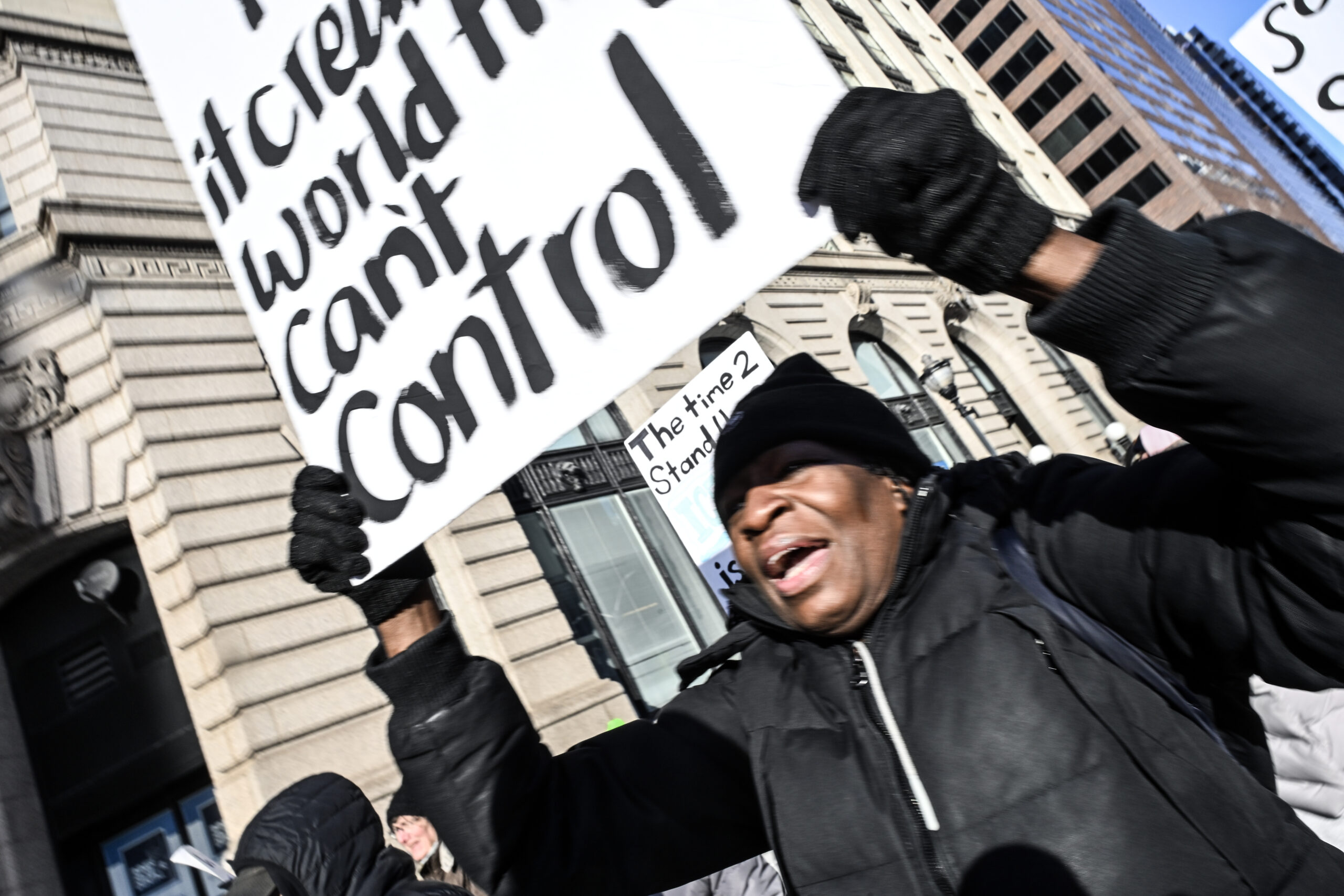 Hundreds turned out for Baltimore's participation in a nationwide General Strike.